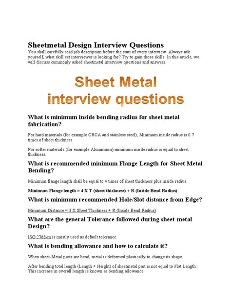 sheet metal interview questions and answers pdf|creo sheet metal interview questions.